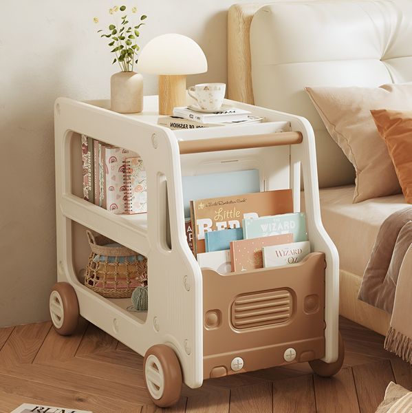 Стелаж-машинка з контейнерами Terrio &ldquo;Lorry&rdquo; Коричнево-білий TM-957B фото