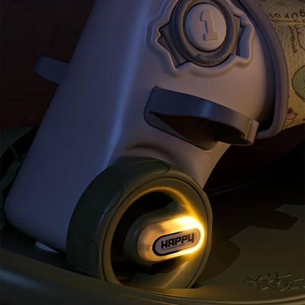 Лошадка-качалка с подсветкой 3в1 Terrio "Glowy" Серо-белая TK-762G фото