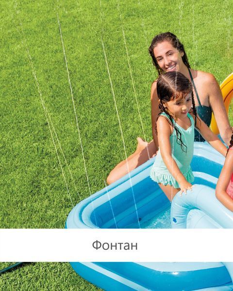 Детский надувной бассейн "Jungle" с горкой и фонтанчиком Intex 57161 57161 фото