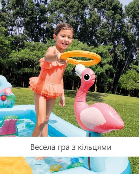 Детский надувной бассейн "Jungle" с горкой и фонтанчиком Intex 57161 57161 фото