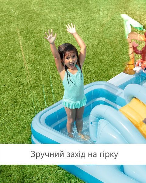 Детский надувной бассейн "Jungle" с горкой и фонтанчиком Intex 57161 57161 фото
