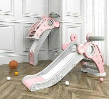 Детская горка Terrio "Mickey" Розово-белая 115 см TG-115P фото