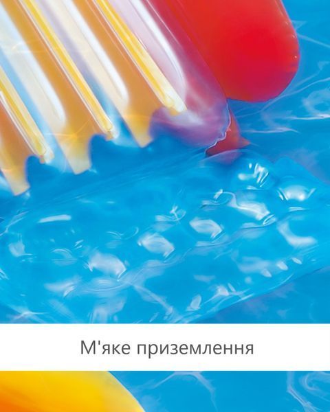 Детский надувной бассейн Rainbow с горкой, кольцами и фонтанчиком Intex 57453 57453 фото