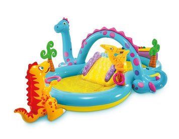 Детский надувной бассейн "Dinoland" с горкой и фонтанчиком Intex 57135 57135 фото