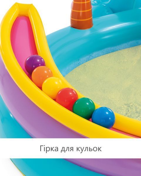 Детский надувной бассейн "Dinoland" с горкой и фонтанчиком Intex 57135 57135 фото