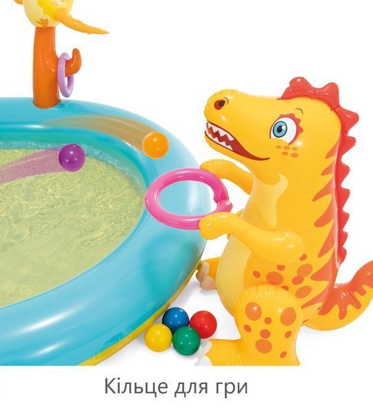 Детский надувной бассейн "Dinoland" с горкой и фонтанчиком Intex 57135 57135 фото