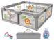 Детский манеж Terrio Lion L 150х180 см Серый с двумя ручками и 60 разноцветными мячами TQ-318L фото 1