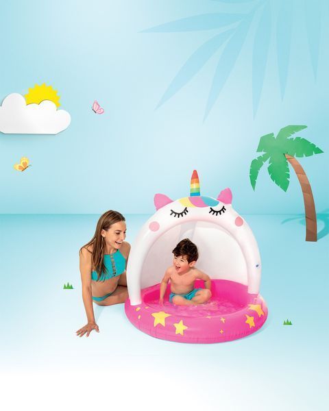 Детский надувной бассейн с накрытием "Unicorn" Intex 58438 58438 фото