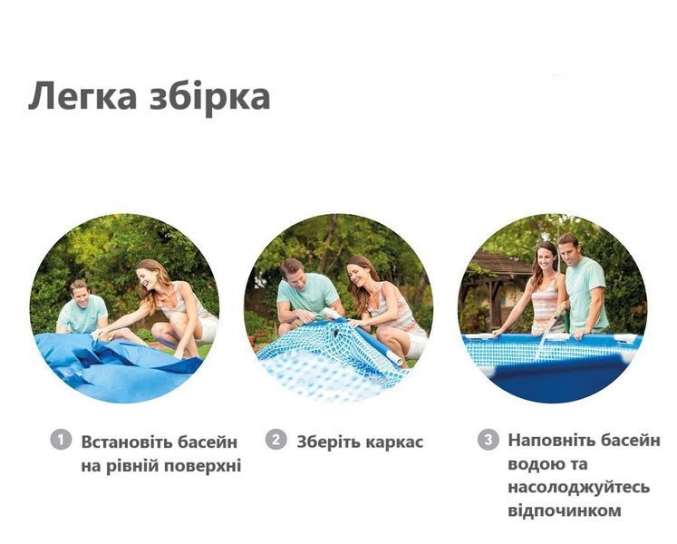 Каркасный бассейн Intex 28202 (76*305 см. объем: 4485 л. картриджный фильтр-насос 1250 л/ч) 28202 фото