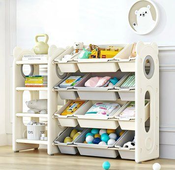 Стелаж з контейнерами Terrio "Teddy Maxi L&rdquo; Сіро-білий TM-953MG фото