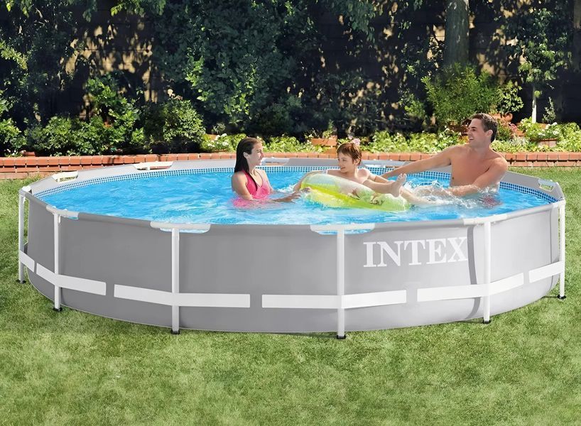 Каркасный бассейн Intex 26716 (99*366 см., объем: 8592 л., фильтр 2006 л/ч, стремянка) 26716 фото