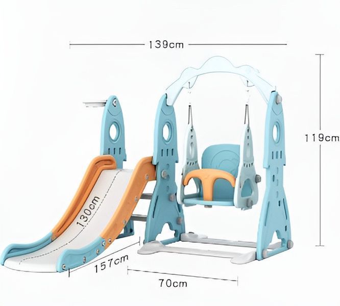 Игровой комплекс 3в1 Terrio "Space" Оранжево-голубой TI-323G фото