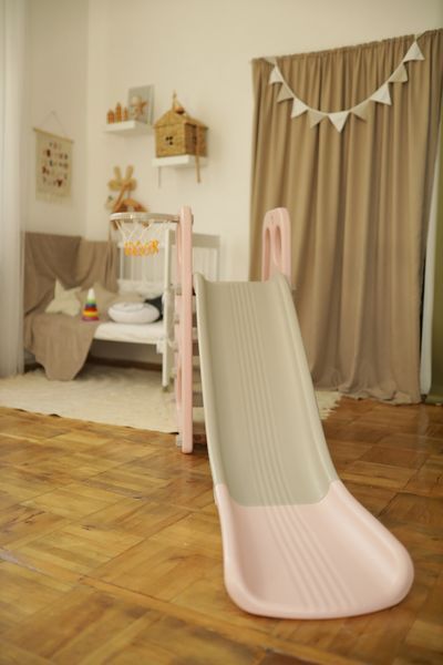 Дитяча гірка 2в1 Terrio &ldquo;Classic&rdquo; Рожево-сіра 170 см TG-120P фото