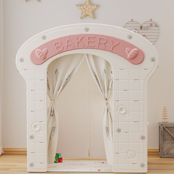 Детский домик с конструктором "Bakery" Розовый TB-601P фото