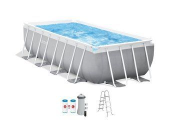 Каркасный бассейн Intex 26790 (122*200*400 см., объем: 8418 л., фильтр2006 л/ч, стремянка) 26790 фото