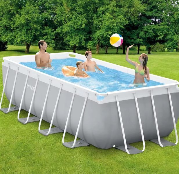 Каркасный бассейн Intex 26790 (122*200*400 см., объем: 8418 л., фильтр2006 л/ч, стремянка) 26790 фото