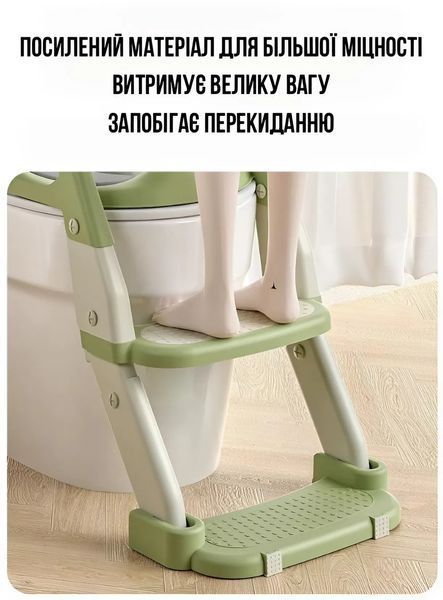 Дитяче складне сидіння на унітаз з ручками та горщиком 2в1 Біло-Сірий TD-964G фото