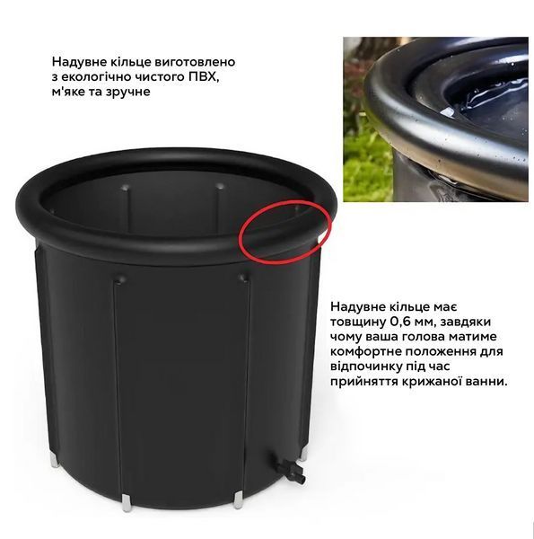 Круглый каркасный бассейн "Ice Bath Spa" для ледяной ванны 80 х 80 см BS0023 фото