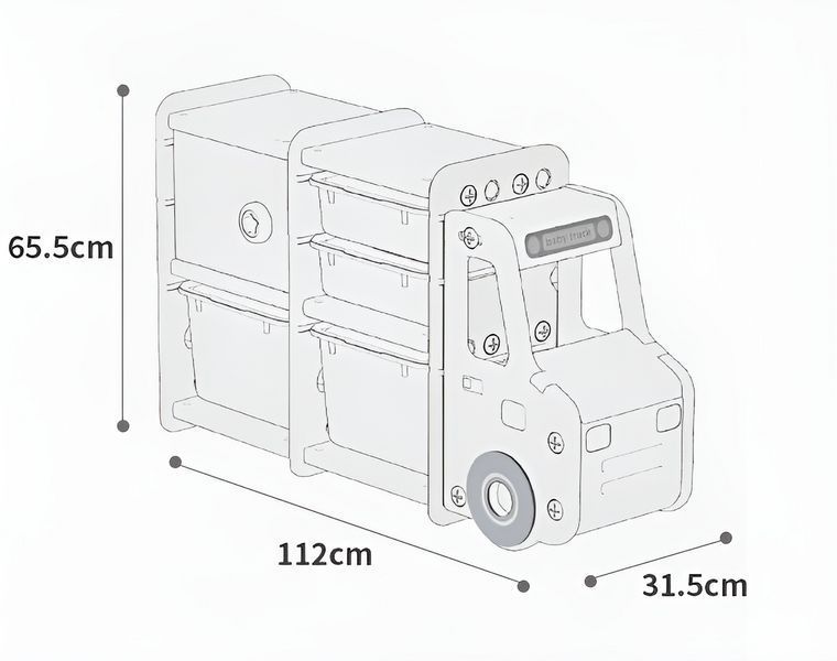 Стелаж-машинка Terrio &ldquo;Trucky&rdquo; TM-961 фото