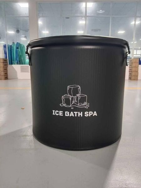 Круглая надувная ледяная ванна Ice Bath Spa Premium, термованная, для холодных ванн и восстановления 90х75 см. BS0028 фото