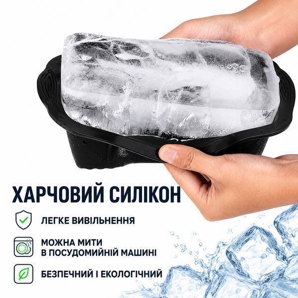 Силиконовая форма для большого льда для ледяных ванн 1,1 кг (2 шт) BS0030 фото