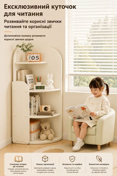 Дитячий кутовий стелаж для книг та іграшок Terrio &ldquo;Corny&rdquo; TM-1012 фото