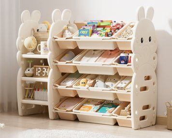 Стелаж з контейнерами Terrio "Hoppy Maxi L&rdquo; Кремовий TM-1015LC фото