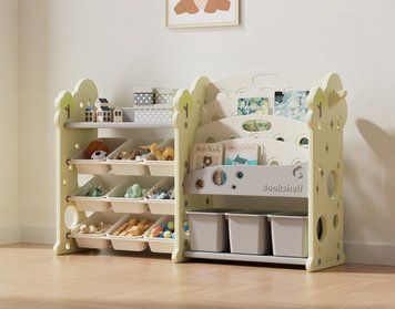 Стелаж з контейнерами + книжкова полиця 2в1 &ldquo;Tree XL&rdquo; Салатовий TM-051G фото