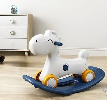 Лошадка 2в1 Terrio "Poni" Бело-синий TK-740R фото